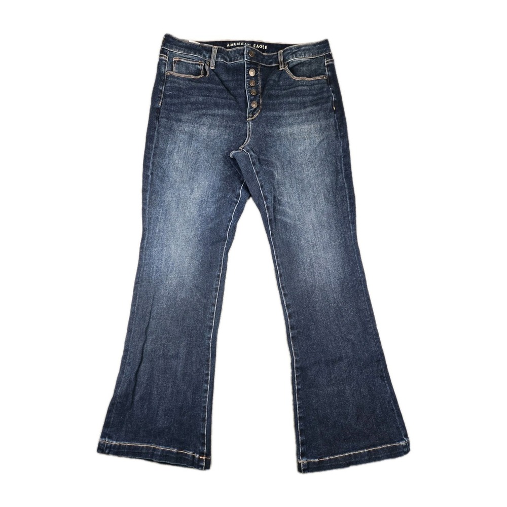 American Eagle Dream Stretch High Rise Skinny Kick Boot Jeans Women's 14 Short
